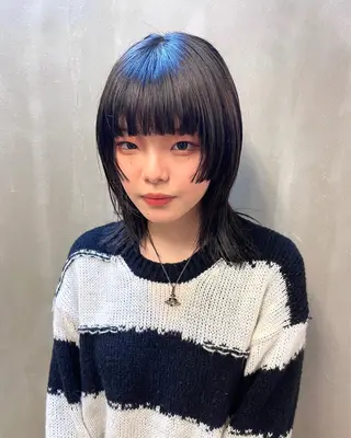 ミディアム カラー パーマ ヘアアレンジ メンズ キッズ ネイル マツエク・マツパ アイブロウ tatsumi/ボブ ウルフ/レイヤーのヘアスタイル