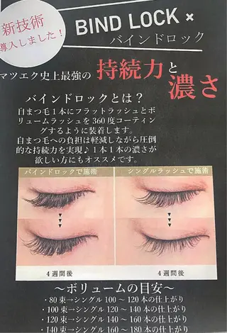 マツエク・マツパ 千島 里歩のマツエク・マツパデザイン