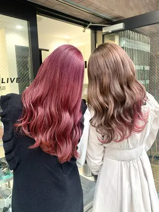 ロング カラー 横山 奈央のヘアスタイル