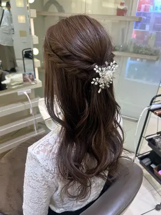 ヘアアレンジ 💎耳ツボジュエリー ×銀座美容室💎のヘアスタイル