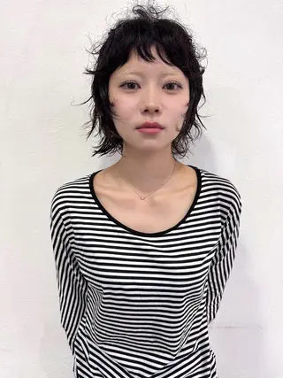 ショート パーマ ヘアアレンジ 丸山渉/パーマ エフェクトブリーチのヘアスタイル