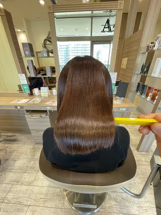 セミロング パーマ 加藤 未歩のヘアスタイル