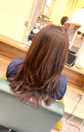 ロング ブリーチ/ストレート ダブルカラーtetoのヘアスタイル