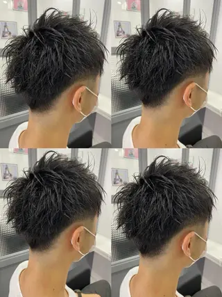 ショート カラー パーマ ヘアアレンジ メンズ 🔥メンズパーマ特 化🔥渡辺一翔🔥のヘアスタイル