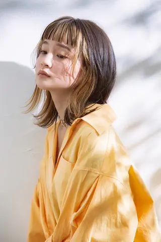 ミディアム カラー 艶カラー🫧髪質改善 Bonheur辻結凪のヘアスタイル