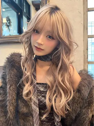 ロング カラー belle   表参道　terrace所属・抜きっぱなしブロンド /ハイトーン/カナタのヘアスタイル