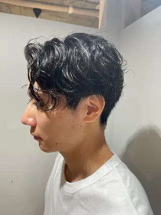 ミディアム パーマ AID_都立大学所属・林 亮太/ メンズ/メンズパーマのヘアスタイル