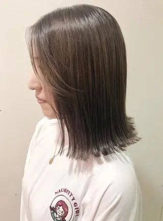 ミディアム カラー ケアブリーチ /髪質 改善/古橋圭史郎のヘアスタイル