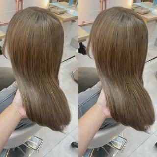 セミロング カラー ブリーチ無しダブル カラー🦕まどかのヘアスタイル