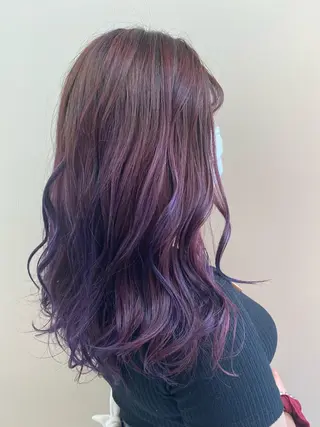 ロング カラー ベージュ/インナー カラー🤍Rieのヘアスタイル