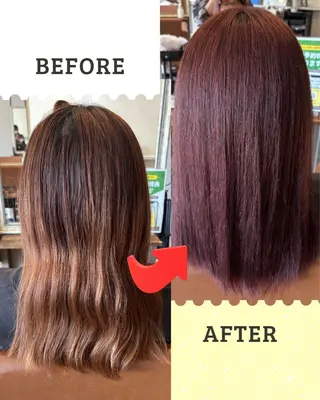 カラー 沖本 あやののヘアスタイル