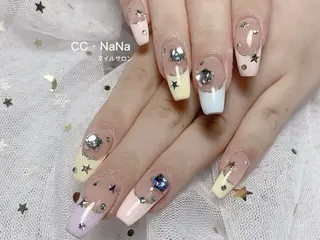 ネイル 💎CC・NaNa 韓国風ネイル🌙Cのネイルデザイン