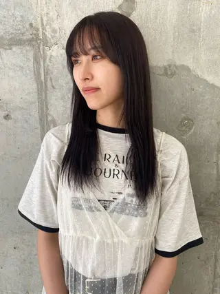 ロング カラー ヘアアレンジ 苗代萌/ぷるツヤ髪 🫧／レイヤーカットのヘアスタイル