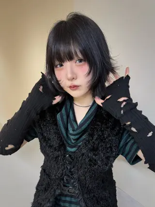 ショート ウルフカット/ボブ りなのヘアスタイル