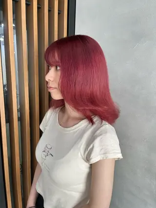 ミディアム 濱川響太レディース カットモデルのヘアスタイル