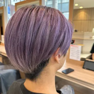 ショート カラー メンズ 勝見 美春のヘアスタイル