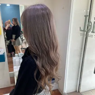 ロング カラー 髪質改善/ストレート /透明感/西川奈穂のヘアスタイル