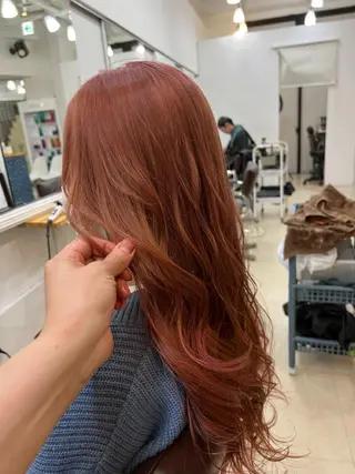 ロング カラー リルウヘアー 天王寺のヘアスタイル