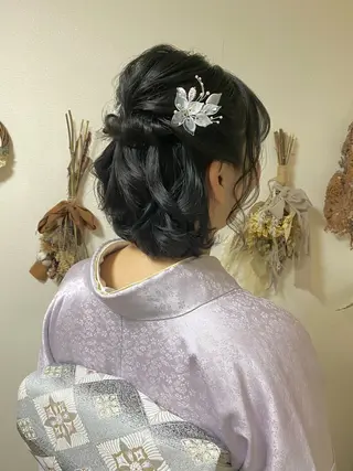 ヘアアレンジ ヘアアンドメイクムタ 新居のヘアスタイル