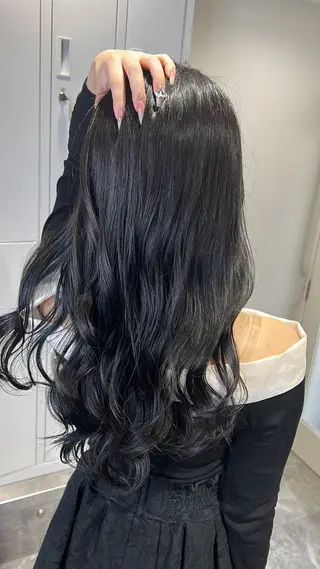 セミロング カラー mimiiy梅田 中崎町ハイトーンのヘアスタイル