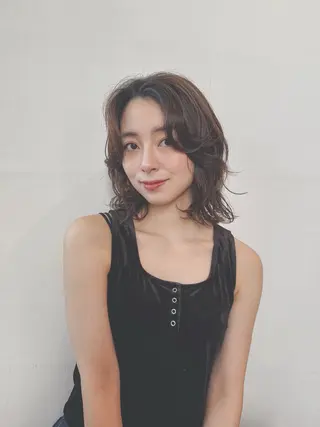 ミディアム パーマ joemi by unami所属・rin/新宿 /モデル募集中✨️のヘアスタイル