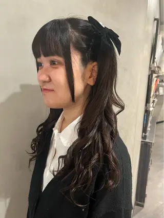 ロング ヘアアレンジ 顔まわり/暖色 可愛い特化🎀ゆうなのヘアスタイル