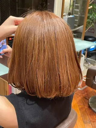 ミディアム カットモデル ヨネダのヘアスタイル