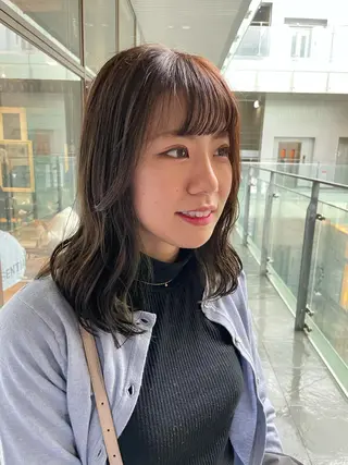 ミディアム 栄　mighty by H所属・不破一輝/栄/矢場町 ボブ/レイヤー/艶髪のヘアスタイル