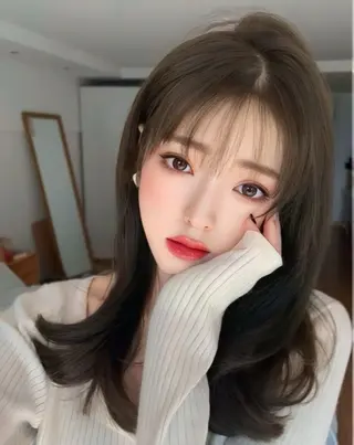 セミロング 映える顔まわり/前髪 特化 💗 ユキマのヘアスタイル