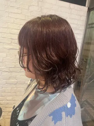 ミディアム カラー パーマ BEBE所属・ご新規様限定 透明感カラーKANAのヘアスタイル