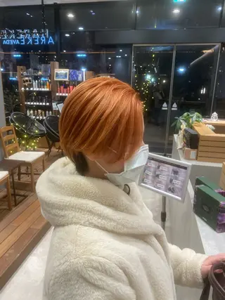 ショート カラー ヘアアレンジ メンズ 加藤 愛実のヘアスタイル
