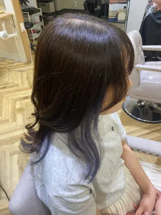 セミロング カラー 韓国ヘア・カラー 🩵SHIZUKUのヘアスタイル