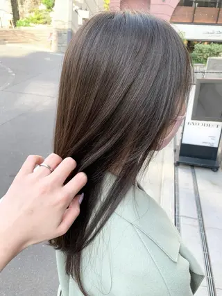 ロング カラー パーマ ヘアアレンジ 髪質改善/縮毛矯正 艶カラー/珠聡のヘアスタイル