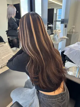 ロング エクステ×ベージュ 韓国ヘア/KENTAのヘアスタイル