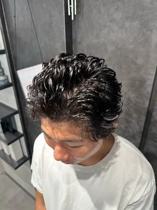 ショート パーマ ヘアアレンジ メンズ NEXT NEO所属・メンズヘア静岡 ✂︎Ryuheiのヘアスタイル