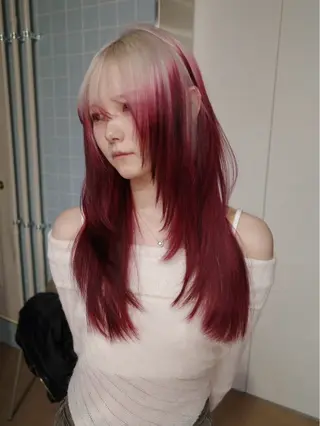 ロング カラー 原宿ハイトーンカラー 🥑/aimuのヘアスタイル