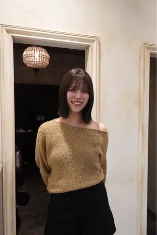 ミディアム カラー なかやま れいかのヘアスタイル