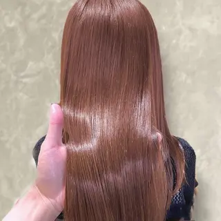 ロング カラー パーマ 心斎橋/ブリーチなし 髪質改善/レイヤーのヘアスタイル