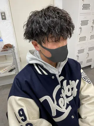 パーマ ヘアアレンジ メンズ ショートヘア原宿 fifth コシのヘアスタイル