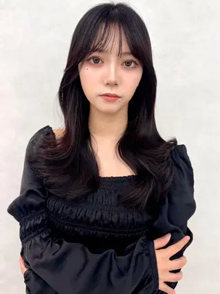 ロング 🇰🇷韓国レイヤー ケアカラー／田川佑紀のヘアスタイル