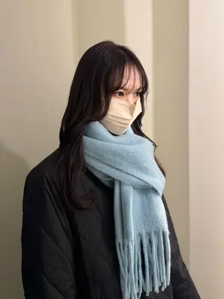 ロング カラー 内沼 恵留菜のヘアスタイル