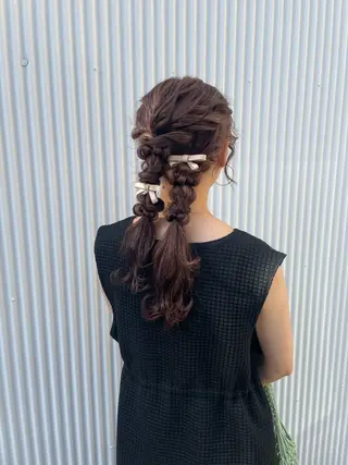 ロング カラー ヘアアレンジ 梅田/美髪カラー/ ガーリー🎀/Noeのヘアスタイル