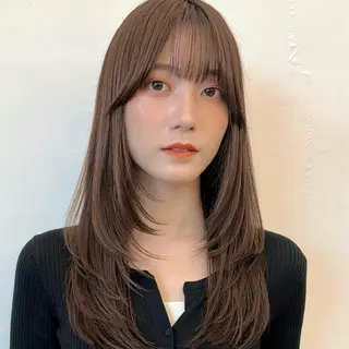 ロング カラー ヘアアレンジ 🌱ボブ/レイヤー/ ベージュ/あやみ✨のヘアスタイル