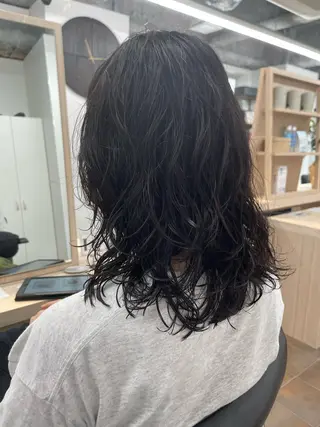 ミディアム パーマ レイヤーパーマ/ ショートパーマ/横浜のヘアスタイル