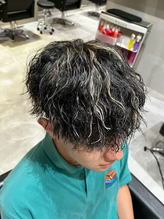 カラー パーマ メンズ 👑メンズパーマ特化 店長望月謙二郎👑のヘアスタイル