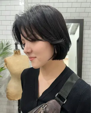 ショート 紙屋町ショート /ボブ　パーマ河内蓮のヘアスタイル