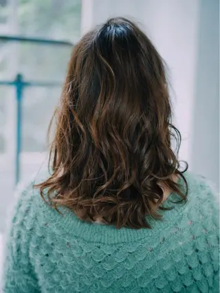 セミロング パーマ メンズお任せ下さい！ 店長⭐︎小橋のヘアスタイル