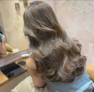 セミロング カラー ブリーチなし/暖色/ 透明感/ririkaのヘアスタイル