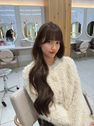 セミロング 顔周り/透明感カラー /韓国ヘア/TAKUのヘアスタイル