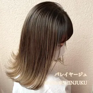 セミロング カラー パーマ ヘアアレンジ メンズ キッズ ネイル マツエク・マツパ 新宿駅近♡友達とOK 🦋W -ワット -のヘアスタイル